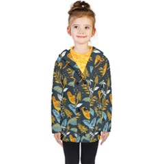 Birds Nature Design Kids  Double Breasted Button Coat by Vaneshart