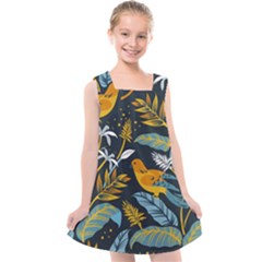 Birds Nature Design Kids  Cross Back Dress by Vaneshart