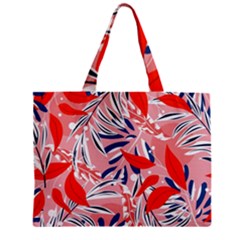 Tropical Seamless Pattern With Colorful Leaves Plants Zipper Mini Tote Bag