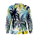 Colorful Summer Palm Trees White Forest Background Women s Sweatshirt View2