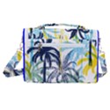 Colorful Summer Palm Trees White Forest Background Satchel Shoulder Bag View3