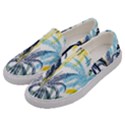 Colorful Summer Palm Trees White Forest Background Men s Canvas Slip Ons View2