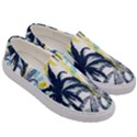 Colorful Summer Palm Trees White Forest Background Men s Canvas Slip Ons View3