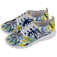 Colorful Summer Palm Trees White Forest Background Men s Lightweight Sports Shoes by Vaneshart