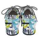 Colorful Summer Palm Trees White Forest Background Women s Pointed Oxford Shoes View4