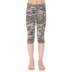 Fabric Camo Protective Kids  Capri Leggings  by HermanTelo