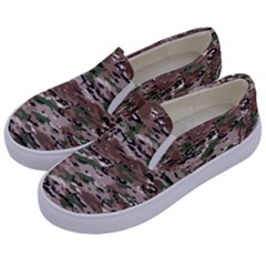 Fabric Camo Protective Kids  Canvas Slip Ons by HermanTelo