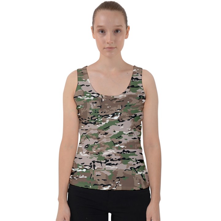 Fabric Camo Protective Velvet Tank Top