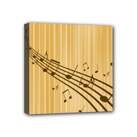 Background Music Nuts Sheet Mini Canvas 4  X 4  (stretched)