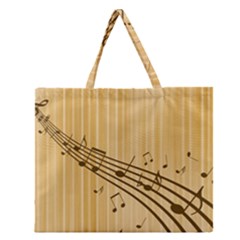 Background Music Nuts Sheet Zipper Large Tote Bag by Mariart