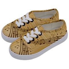 Background Music Nuts Sheet Kids  Classic Low Top Sneakers