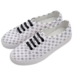 Pattern Black And White Flower Women s Classic Low Top Sneakers by Alisyart