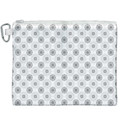 Pattern Black And White Flower Canvas Cosmetic Bag (xxxl)