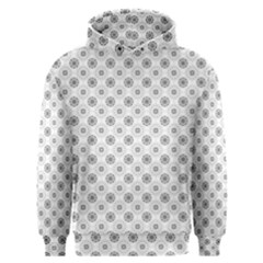 Pattern Black And White Flower Men s Overhead Hoodie by Alisyart