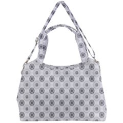 Pattern Black And White Flower Double Compartment Shoulder Bag by Alisyart