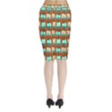 Bluegreen Pumpkins Midi Wrap Pencil Skirt View2