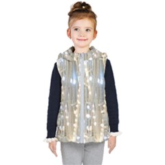 String Of Lights Christmas Festive Party Kids  Hooded Puffer Vest by yoursparklingshop