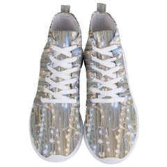 String Of Lights Christmas Festive Party Men s Lightweight High Top Sneakers by yoursparklingshop