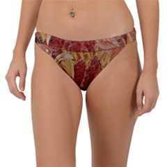 Autumn Colors Leaf Leaves Brown Red Band Bikini Bottom by yoursparklingshop