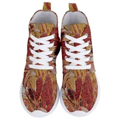 Autumn Colors Leaf Leaves Brown Red Women s Lightweight High Top Sneakers by yoursparklingshop