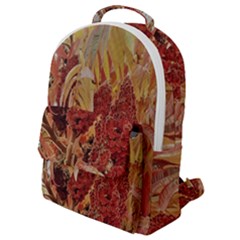 Autumn Colors Leaf Leaves Brown Red Flap Pocket Backpack (small) by yoursparklingshop
