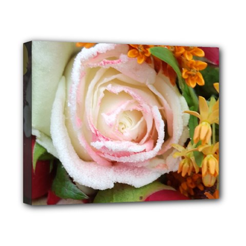 Floral Bouquet Orange Pink Rose Canvas 10  X 8  (stretched) by yoursparklingshop