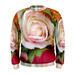 Floral Bouquet Orange Pink Rose Men s Sweatshirt by yoursparklingshop