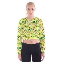 Ubrs Yellow Cropped Sweatshirt by Rokinart