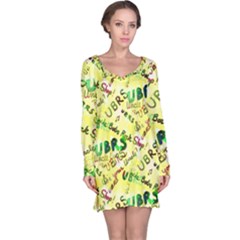 Ubrs Yellow Long Sleeve Nightdress by Rokinart