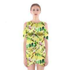 Ubrs Yellow Shoulder Cutout One Piece Dress by Rokinart