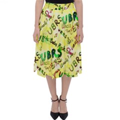 Ubrs Yellow Classic Midi Skirt