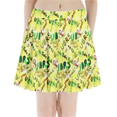 Ubrs Yellow Pleated Mini Skirt by Rokinart