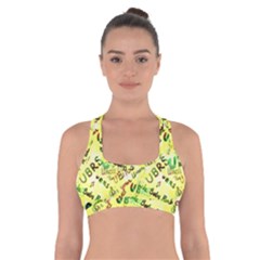 Ubrs Yellow Cross Back Sports Bra