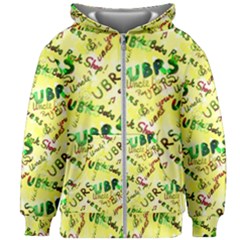 Ubrs Yellow Kids  Zipper Hoodie Without Drawstring by Rokinart