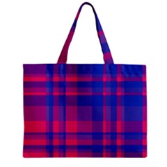 Bisexual Plaid Zipper Mini Tote Bag by NanaLeonti