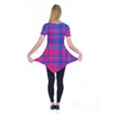 Bisexual plaid Short Sleeve Tunic  View2