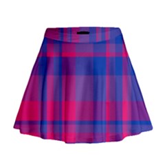 Bisexual Plaid Mini Flare Skirt