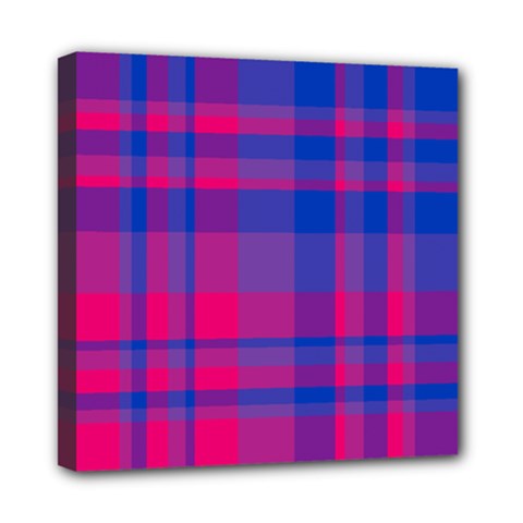 Bisexual Plaid Mini Canvas 8  X 8  (stretched) by NanaLeonti