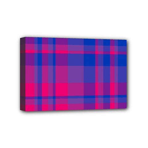 Bisexual Plaid Mini Canvas 6  X 4  (stretched) by NanaLeonti