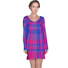 Bisexual Plaid Long Sleeve Nightdress by NanaLeonti