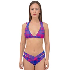 Bisexual Plaid Double Strap Halter Bikini Set by NanaLeonti