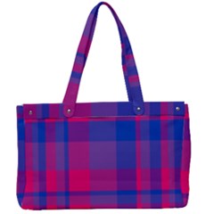 Bisexual Plaid Canvas Work Bag by NanaLeonti