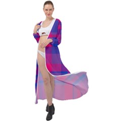 Bisexual Plaid Maxi Chiffon Beach Wrap by NanaLeonti