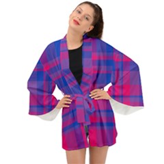 Bisexual Plaid Long Sleeve Kimono by NanaLeonti