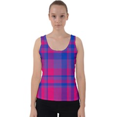 Bisexual Plaid Velvet Tank Top by NanaLeonti