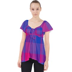 Bisexualplaid Lace Front Dolly Top