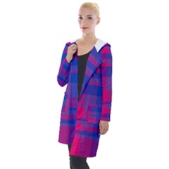 Bisexualplaid Hooded Pocket Cardigan