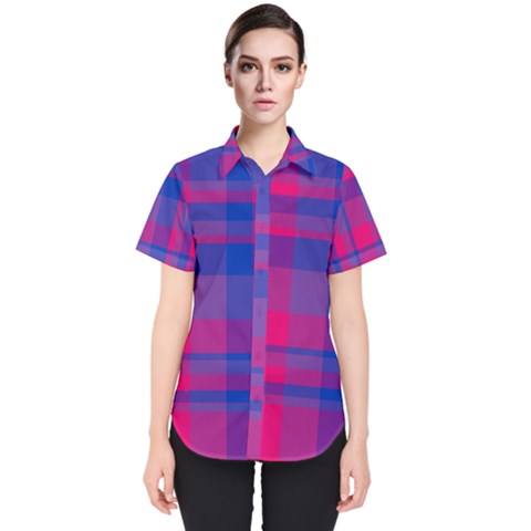 Bisexualplaid Women s Short Sleeve Shirt by NanaLeonti