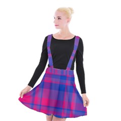 Bisexualplaid Suspender Skater Skirt by NanaLeonti