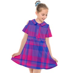 Bisexualplaid Kids  Short Sleeve Shirt Dress by NanaLeonti